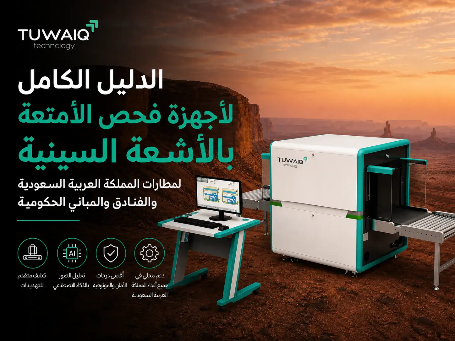 x ray baggage scanner screening luggage at Saudi airport