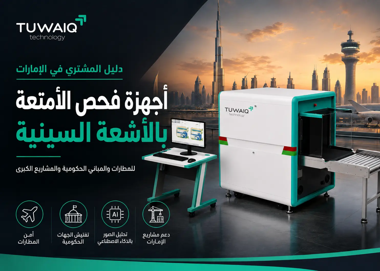 Tuwaiq Technology X-ray baggage scanner for UAE airports, government buildings and mega-projects