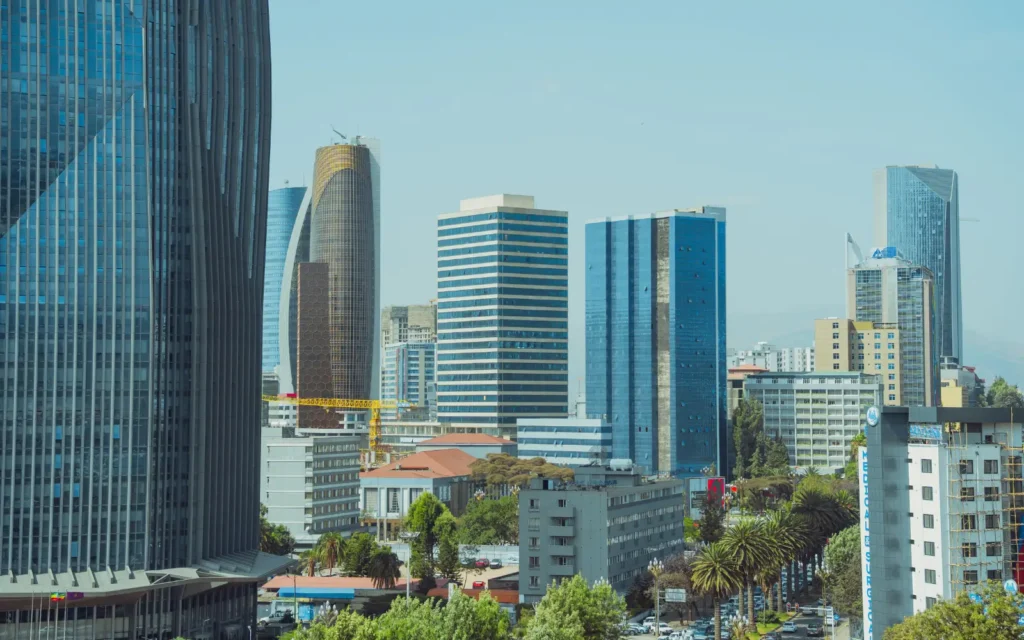 Addis Ababa skyline representing security screening opportunities in Ethiopia