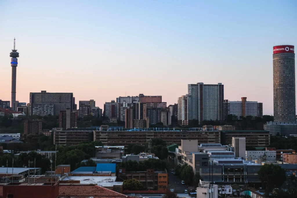 Johannesburg skyline representing Tuwaiq Technology security screening opportunities in South Africa