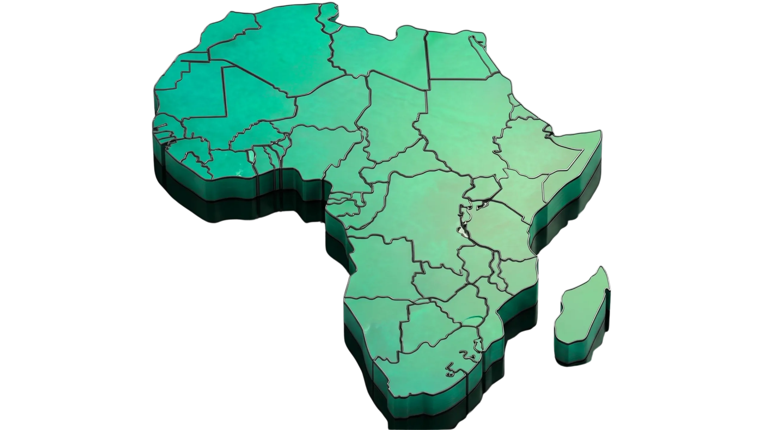 Africa map showing Tuwaiq Technology security screening presence across key regions