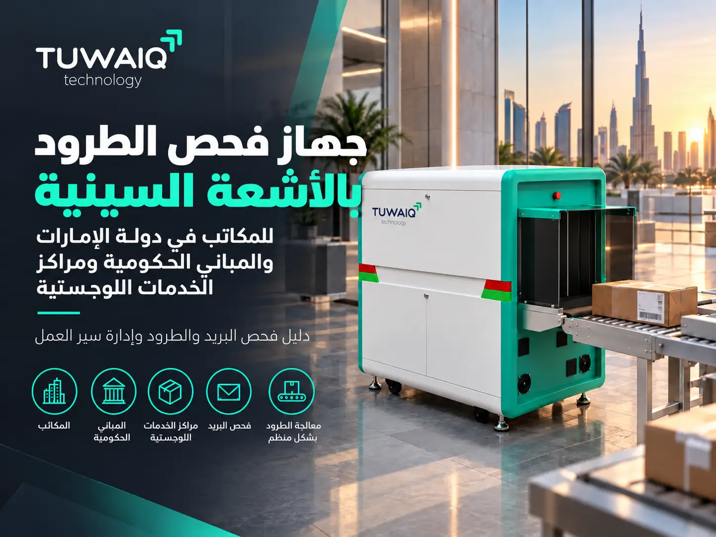 Tuwaiq parcel X ray scanner for UAE offices, government buildings and logistics hubs